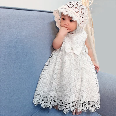 £30.19 • Buy Baby Girls And Bonnet 6 12 18 24Months Lace Christening Gown Party Dress