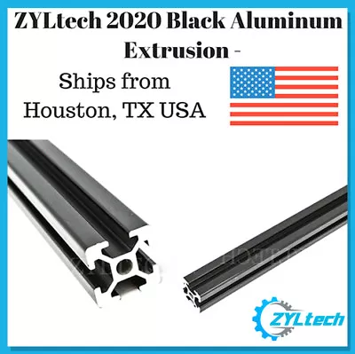 ZYLtech 2020 Aluminum T-Slot Aluminum Extrusion - Black 1000mm CNC 3D Printer • $19.95