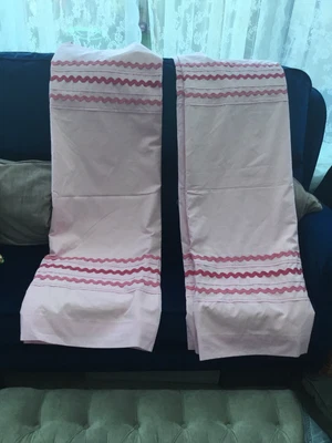 £10 • Buy NEXT Girls Tab Top Curtains Pink 66x54