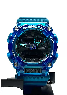 Casio Genuine G Shock Ana Dig Transparent Blue GA900SKL-2 GA900 Oversize New • $113.05