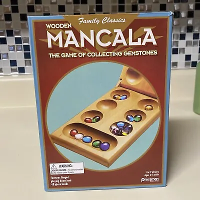 Pressman Mancala - Real Wood Folding Set With Multicolor Stones By Pressman • $12