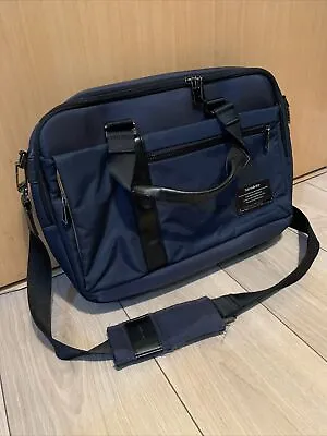 Samsonite Navy/Black Laptop Bag (Messenger Bag Removable Strap Luggage Strap) • £22.50