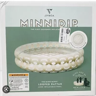 Minnidip Pool Mini Dip Designer Inflatable Kids Swimming Looped Rattan NEW • $19.99