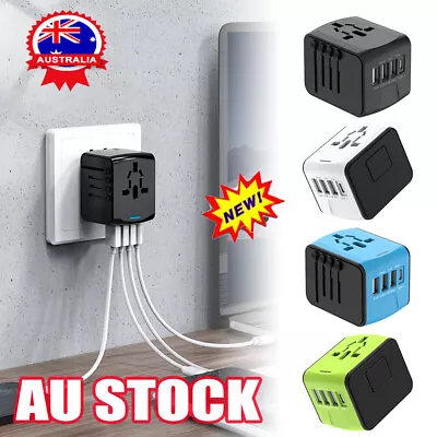 International Universal Travel Adapter 3 USB &Type-C Outlet Converter Plug Power • $22.86