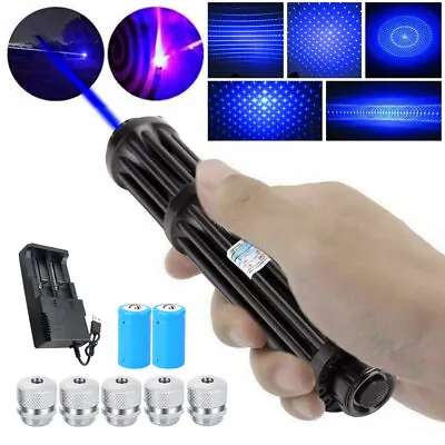 5 Watt High Power Blue Burning Laser Pointer Visible Beam Dot Light& Battery& CH • $69.29