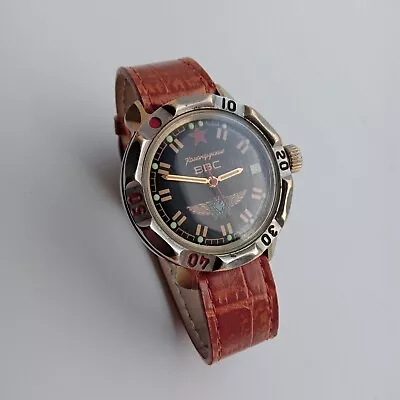 Vintage Men's Commander Watch Vostok Air Force Amphibia 200m USSR • $38