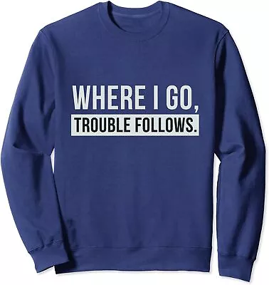 Trouble Makers Unite: Funny Matching Couple Gift Unisex Crewneck Sweatshirt • $26.99