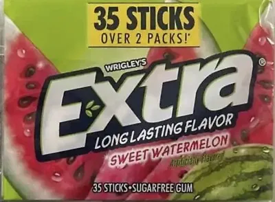 Wrigley's EXTRA SWEET WATERMELON Sugar Free Gum 1 PACK - 35 Sticks Pack • $10.99