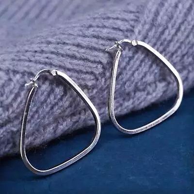 1.5” Vintage Italian Sterling Silver Handmade Earrings 925 Hoops Huggie • $34.20