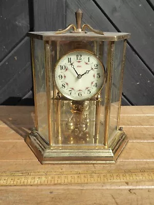 Vintage Brass Kundo Anniversary Clock.Vintage/Retro Keywind Kundo Carriage Clock • $21.14