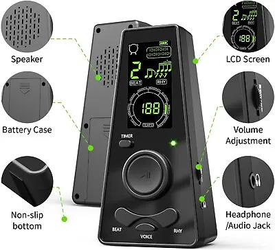 Electric Digital Metronome Musicians Piano Guitar Violin Instrument Volume Beat • $35.14