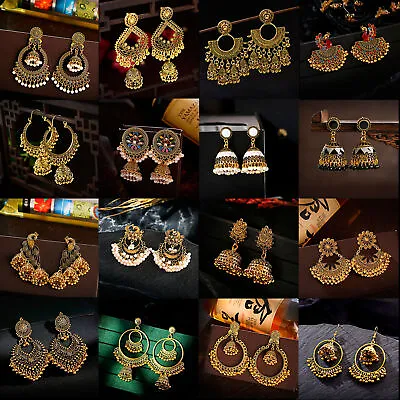 £3.71 • Buy Indian Style Jhumka Jhumki Earrings Ethnic Oxidized Earrings Gift For Women