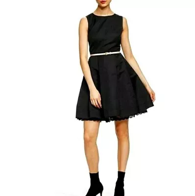 $25.97 • Buy Jason Wu For Target Womens Dress Size Medium Black Fit Flare Sleeveless Belted 