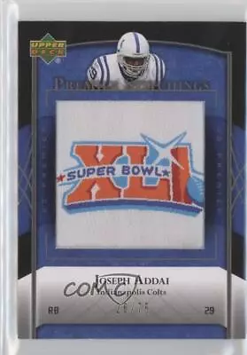 2007 UD Premier Stitchings Alternate Logos /75 Joseph Addai #PS-52 • $9.74