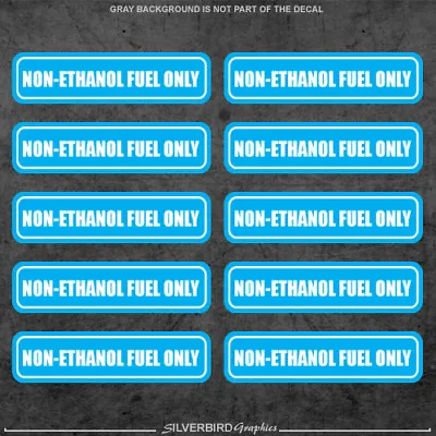 $4.79 • Buy 10x Non-Ethanol Fuel Only / Sticker / Decal / Label / Gas / Vehicle / Vinyl
