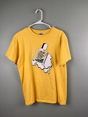 White-Out Bic Yellow T-Shirt Size Medium Bradbury MTN Snowshoe Race Anvil 2011 • $18.99