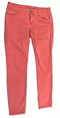 CABI Women's Coral Salmon Orange Cotton Blend Stretch Jeans Size 6 Comfortable • $11.50