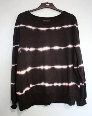 £9 • Buy M And S Sweatshirt Cotton Acid Wash / Tie Dye Black Grunge Punk Style In Size 20