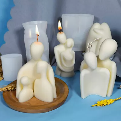 £7.19 • Buy 3D Candle Moulds Couple Body DIY Wax Candle Resin Silicone Molds Home Decor UK