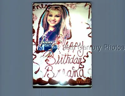 Found Color Photo I+8851 Portrait Of Hannah Montana On Cake • $3.98