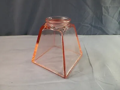 NOS Pink Glass Mission Cowbell Style Ceiling Light Fixture Fan Lamp Shade  • $4.99