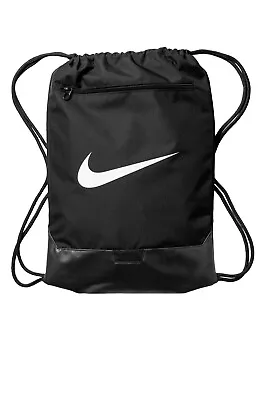 Nike Brasilia Drawstring Pack Black Backpack School Gym Sack Bag • $14.89