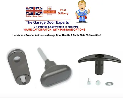 £9.75 • Buy HENDERSON PREMIER Garage Door Front Rear Handle 69.5mm Backplate Lock REPAIR KIT
