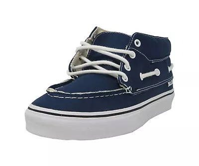 VANS Chukka Del Barco Navy Blue White Mid Lace Up Sneakers Casual Women Shoes • $39