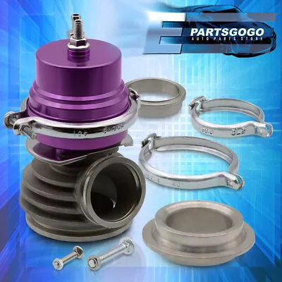 50mm Vband Turbo Charger Boost Manifold External Wastegate+Internal Spring Purpl • $36.99