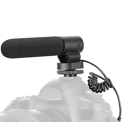 Condenser Video Interview Microphone With Double Internal Mics Windscreen • £14.39