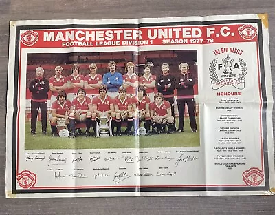 Large A3 Poster Of Manchester United 1977/78 England Fa Cup • $2.51