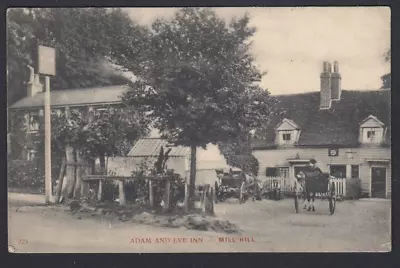 LONDON MILL HILL Adam And Eve Inn Horse Traps PPC # 223 Charles Martin Used 1904 • £4.75