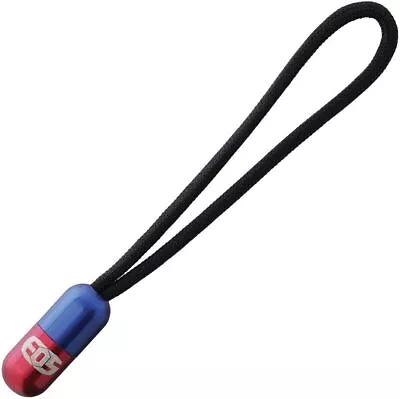 EOS Pill Bead Lanyard Red/Blue Aluminum Screw-Together Conceals Knot USA • $35.09