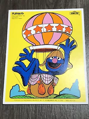 Vintage 1979 Sesame Street Grover Children’s Playskool Wooden Jigsaw Puzzle B9 • $14