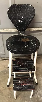 Vintage MCM Mid Century Modern Kitchen Pull Out StepStool Chair / Stool (COSCO?) • $159