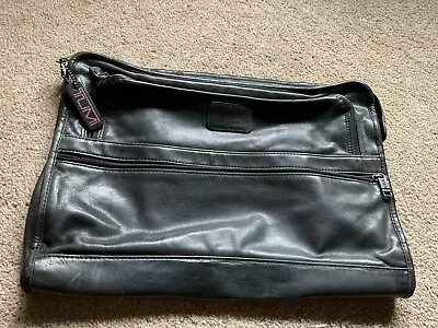 Tumi Black Soft Leather Laptop Bag Briefcase Attache Case • $49.99