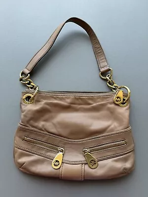 Michael Kors Shoulder Bag Tan Brown Golden Chain Hardware • $19.97