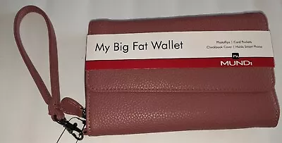 MY BIG FAT RFID WALLET/Wristlet ZIPAROUND  Rose • $45