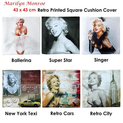 Marilyn Monroe Super Star Square Cushion Cover • $25.65