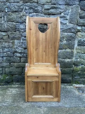 £165 • Buy Farmhouse Solid Pine Monks Bench Pew Seat Settle - Under Storage - Hall Chair 