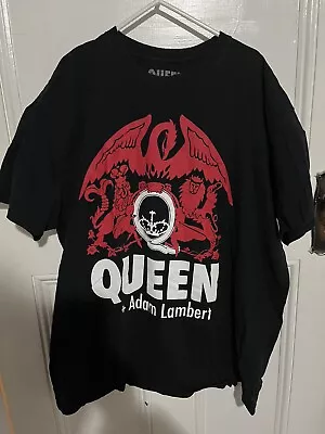 Queen Adam Lambert Australian Tour T Shirt Black Size XXL • $24.99