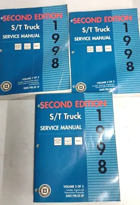 1998 S-10 Truck Factory Shop Service Repair Manual Book Set Of 3 Sku11 • $92.26