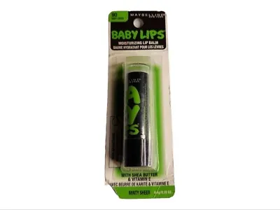 New Maybelline Baby Lips Lip Balm Electro Minty Sheer 90 Neon Limited Edition • $5.99