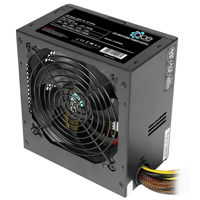 ACE Black 650W PSU Power Supply Computer Desktop PC ATX 120mm Fan PCI-E SATA UK • £26.55