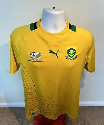 South Africa 2012/2013 Puma Home Yellow International Football Shirt Mens Medium • £25