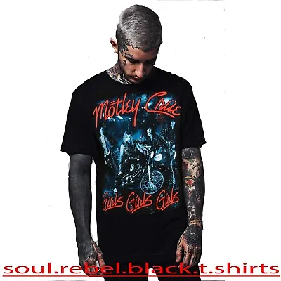 MOTLEY CRUE GIRLS GIRLS  CLASSIC ROCK   T SHIRTS Punk Rock • $14.39