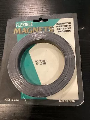 Flexible Magnets Magnetic Tape 1/2  X 10' Long With Adhesive Backing • $13