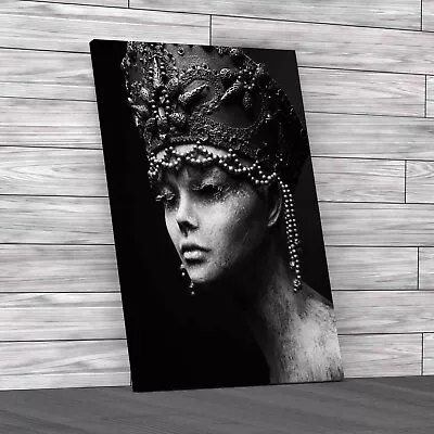 Mummy Queen Egyptian Black White Canvas Print Large Picture Wall Art • £14.95