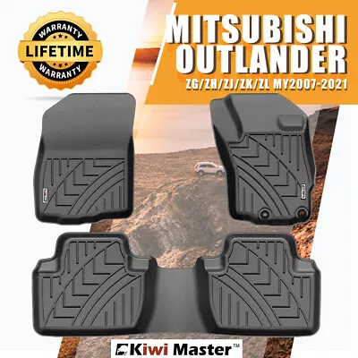 KIWI MASTER 3D Floor Mats Fit Mitsubishi Outlander ZG ZH ZJ ZK ZL MY 2007 - 2021 • $139.95