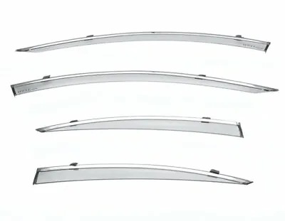 WellVisors For 19-UP Mazda 3 Sedan CHROME TRIM Side Window Visors Rain Guard • $69.99